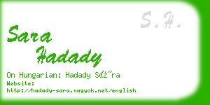 sara hadady business card